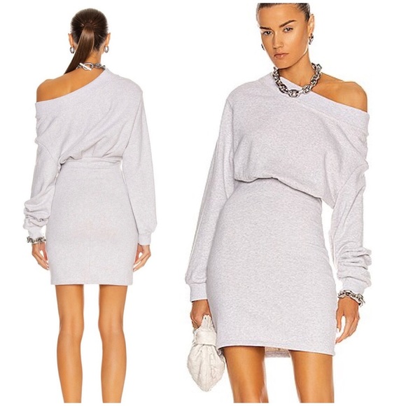 {RtA} Rachele French Terry Sweatshirt Dress, Size XS - Picture 1 of 9